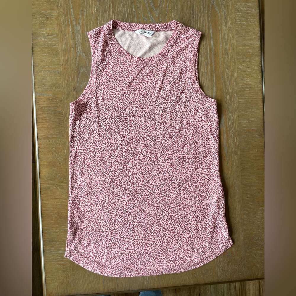 Athleta Breezy Tank Top, Pink/Rose Micro Cheetah Print, Women’s Size M